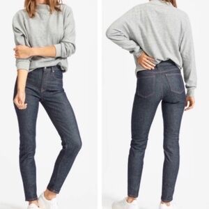 Everlane High Rise Dark Indigo Wash Skinny Ankle Jeans in a size 28